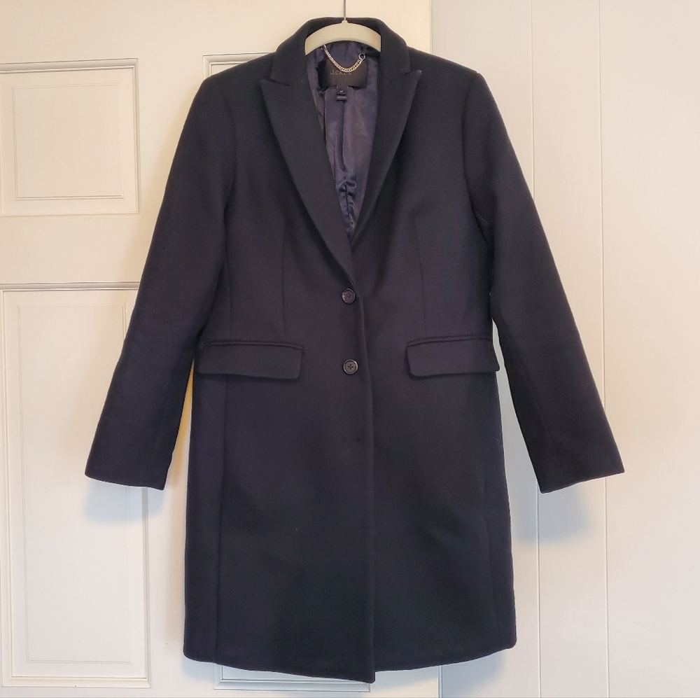 JCrew Black Topcoat - Size 6P